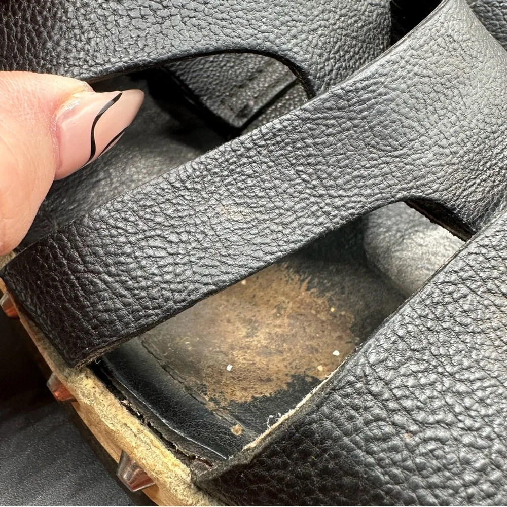 A.S. 98 Leather Studded Gladiator Sandals Women EU 39 Black - Picture 12 of 13